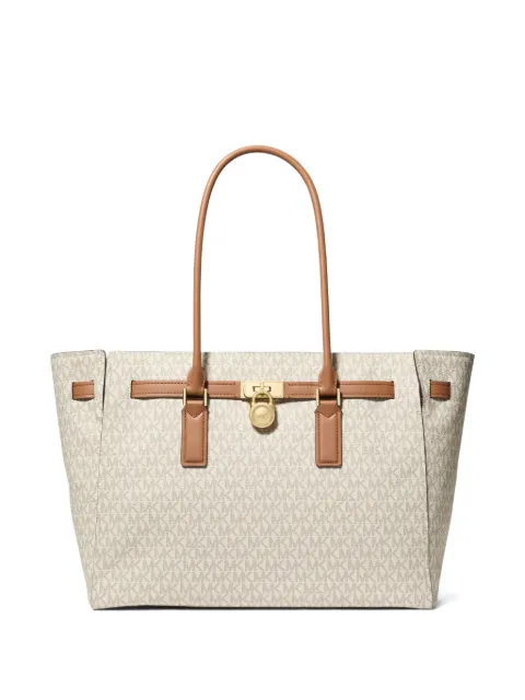 Michael Michael Kors Hamilton Moderne large signature logo tote bag Neutrals 30F5GNXT3B
