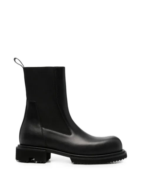 Rick Owens round-toe leather Chelsea boots Black RU02F4822LOO