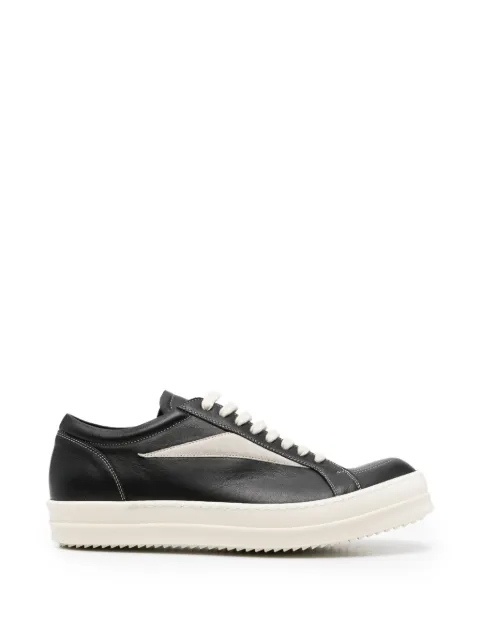 Rick Owens Vintage lace-up leather sneakers Black RU02F4897LCOLVS