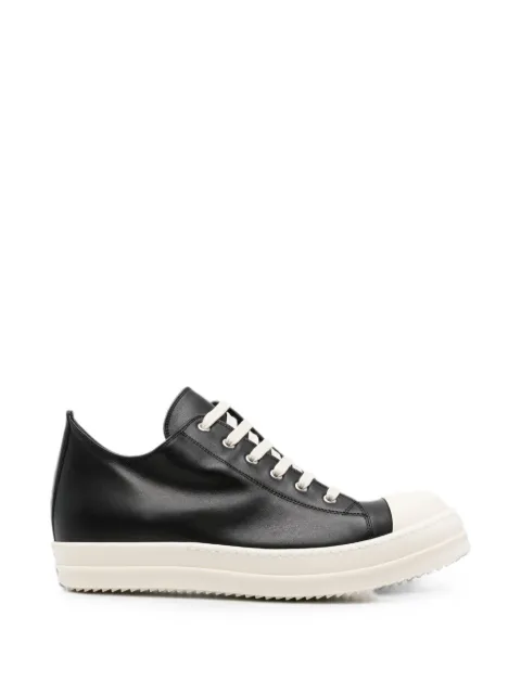 Rick Owens lace-up leather sneakers Black RU02F4891LVSH