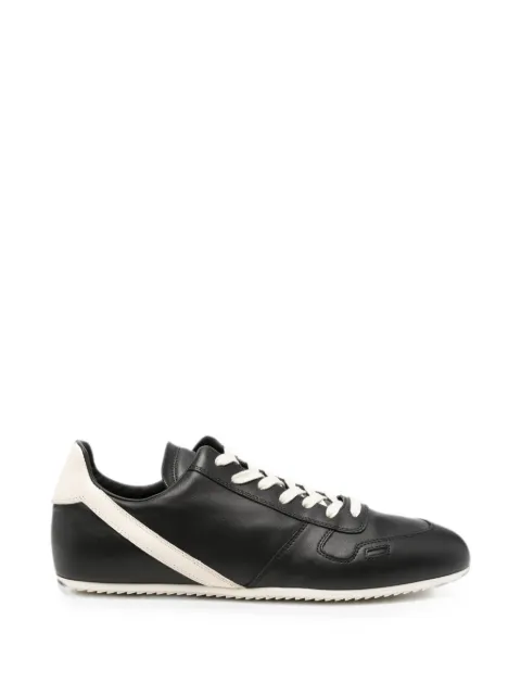 Rick Owens lace-up fastening leather sneakers Black RU02F4889LCO