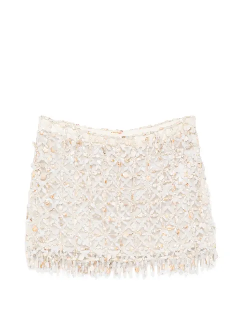 Cult Gaia Idalia bead-embellished midi skirt Neutrals SK3070BD3696
