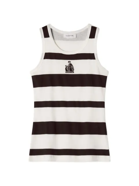 Lanvin striped tank top White RWTS0067J319E261000