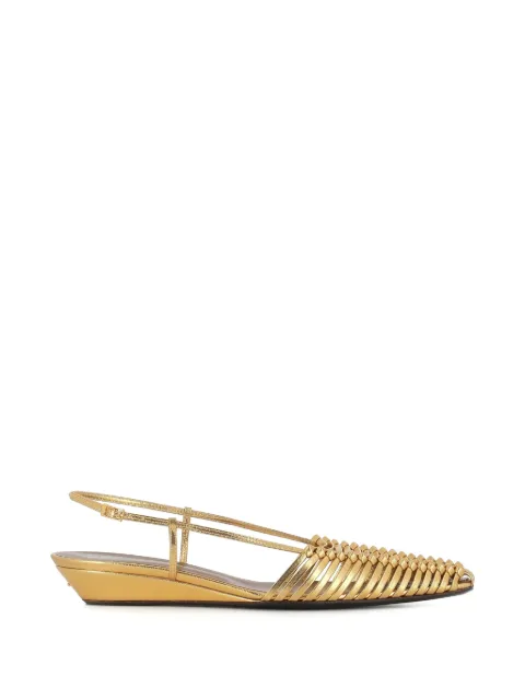 Giuseppe Zanotti Orsola woven pointed sandals Gold E650001001ORSOLA25CH