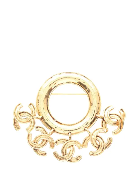 CHANEL Pre-Owned 1994 Gold Plated Multi CC Round Brooch costume brooch Gold MJRKQT2Z3QEUKRPI