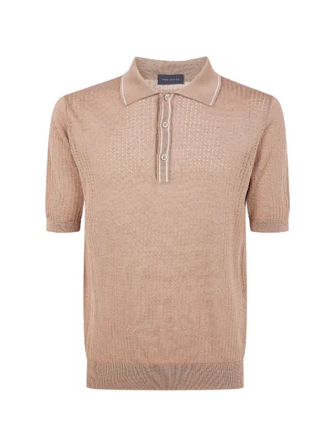 Tagliatore perforated polo shirt Neutrals HILLPEPWE2609