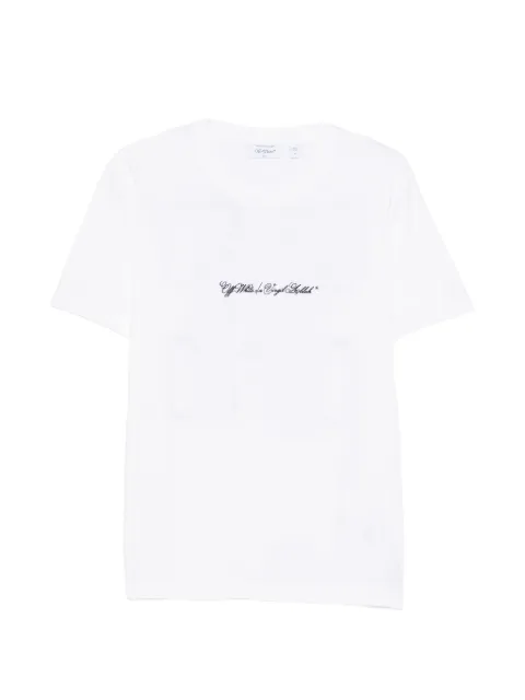 Off-White Script Arrow T-shirt White OMAA027S26JER0021000