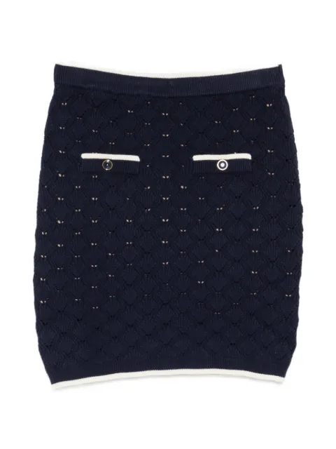 TWINSET short jacquard-knit skirt Blue 261TP3030