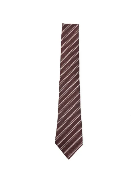 Zegna striped silk tie Red Z3C32TA31PB