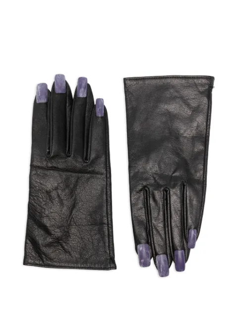 Yohji Yamamoto Pre-Owned 2010s leather gloves Black YA580AKG