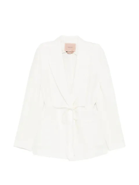 TWINSET tie-waist blazer White 261TP2453