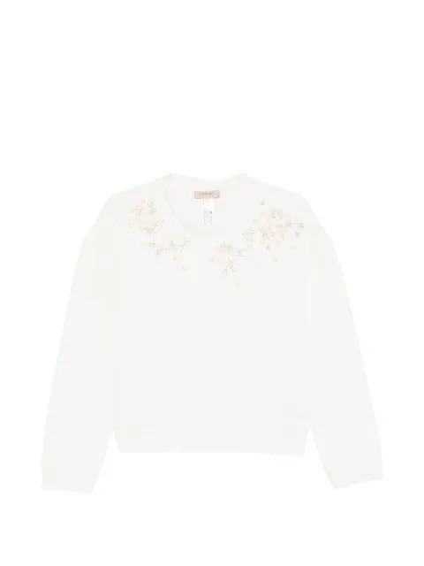 TWINSET floral-appliqué sweater Neutrals 261TP202A