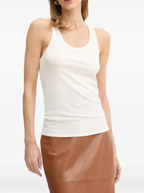 Elisabetta Franchi logo-embroidered tank top White CN77B61E2