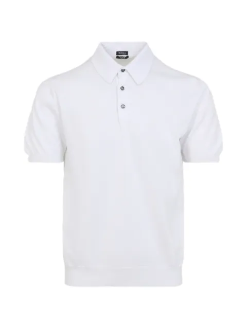 Kiton button short-sleeve polo shirt White UMKXX3340C014
