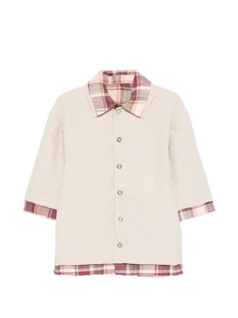 MARBELL Peggy bowling shirt Neutrals BSS1002TENYL01