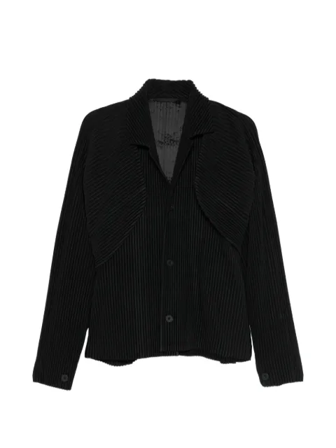 Homme Plissé Issey Miyake pleated cropped blazer Black HP66JC201
