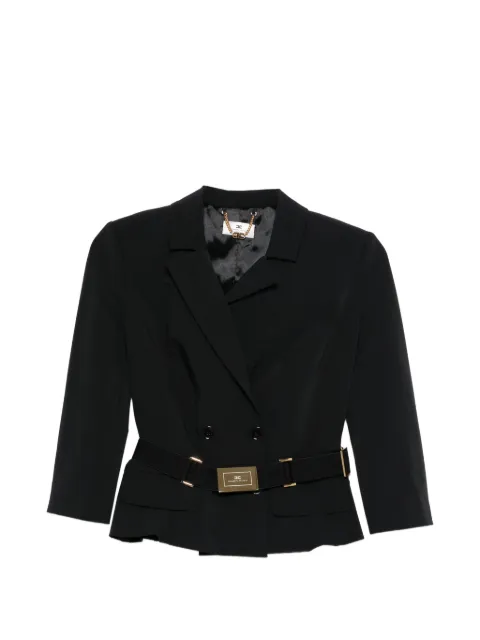 Elisabetta Franchi technical bi-elastic fabric jacket Black GI22461E2