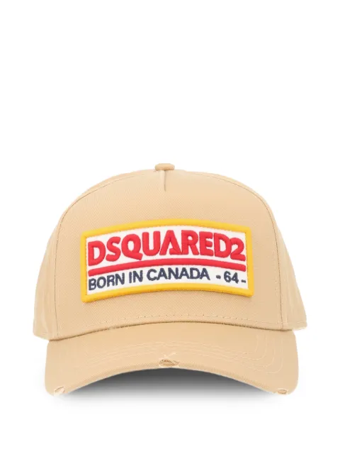 DSQUARED2 logo patch baseball cap Neutrals BCM098305C00001