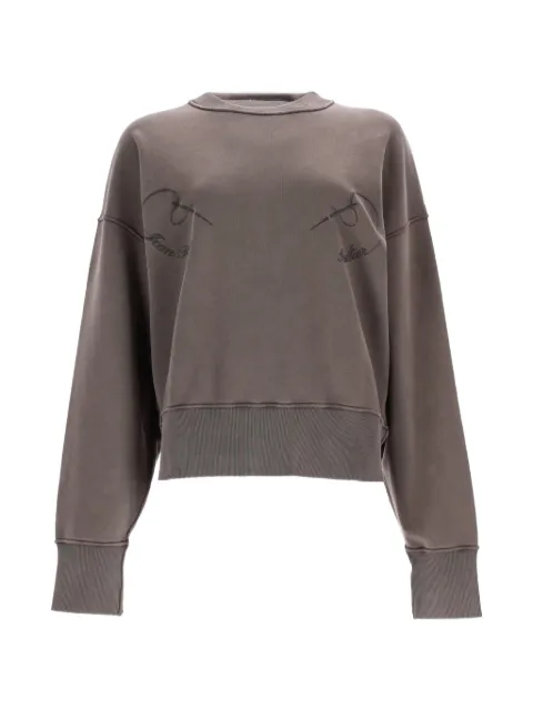 Jean Paul Gaultier long-sleeve embroidered sweatshirt Grey TO406J03404