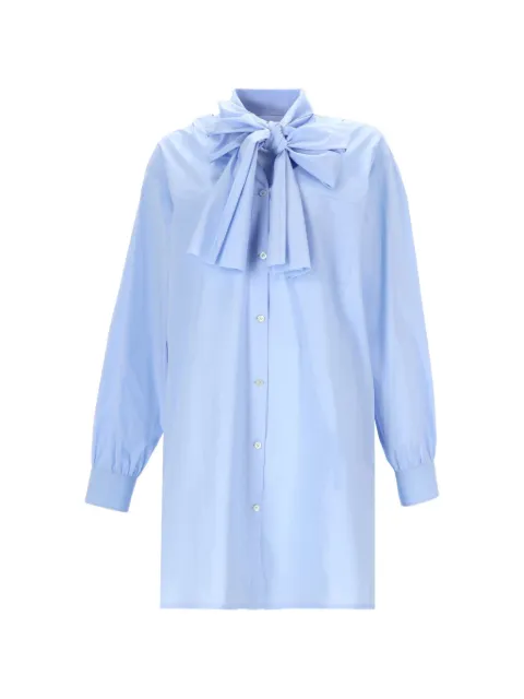 Moschino bow-detail mini shirt dress Blue 040205311293