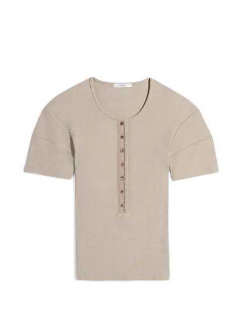 LEMAIRE fitted henley in jersey Neutrals TS0005LJ1030