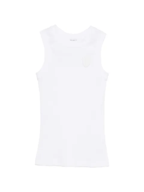 Brunello Cucinelli ribbed appliqué top White MG902VT100C159