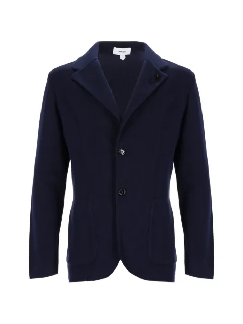 Lardini button-fastening cotton jacket Blue CNLJM70CN66003850