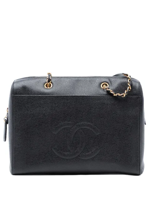 CHANEL Pre-Owned 1997-1999 CC Caviar shoulder bag Black 7THZZJNTLCZ9J0MI