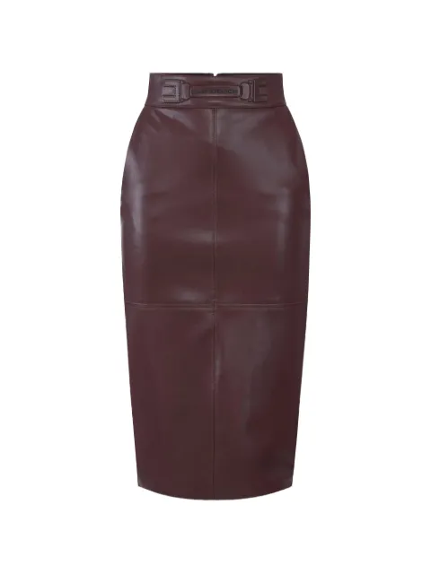 Elisabetta Franchi skirt with embossed logo Brown GO16361E2