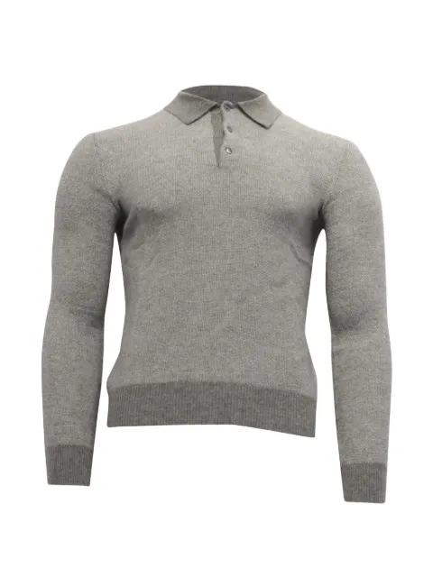 Ralph Lauren Vintage cashmere buttoned polo shirt Grey RFCPUUSCL677240M