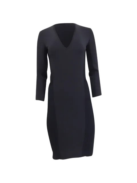 Max Mara V-neck long-sleeve fitted dress Blue GILTPUUSCL667509W