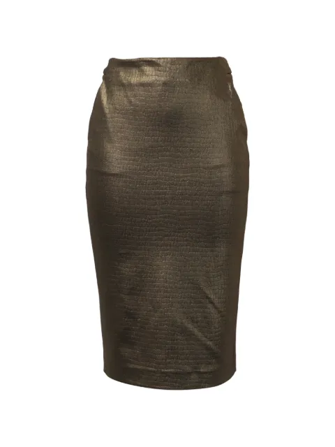 Max Mara textured midi pencil skirt Gold GILTPUUSCL667392W