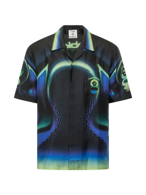 Casablanca cuban-collar shirt Black MSS26SH00305