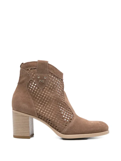 NERO GIARDINI perforated leather boots Brown E615110D442