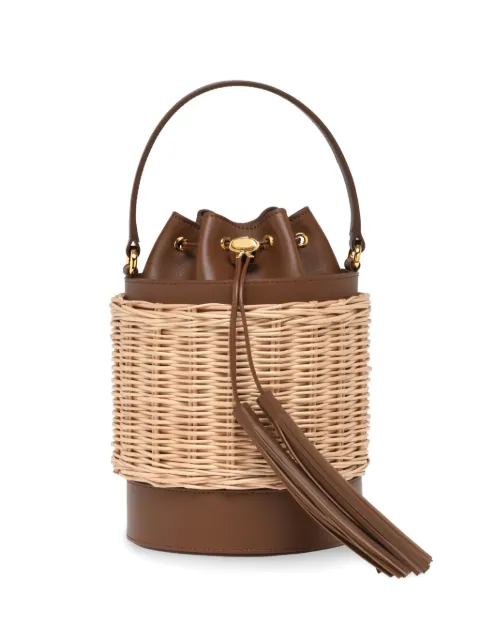 Gianvito Rossi tassel wicker siënna bucket bag Brown B00158RIBBKVV1