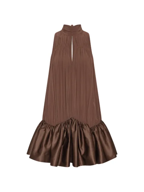 ROTATE BIRGER CHRISTENSEN gathered mini dress Brown 115609