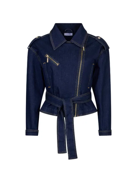 LIU JO denim jacket with belt Blue UA6095D492577000
