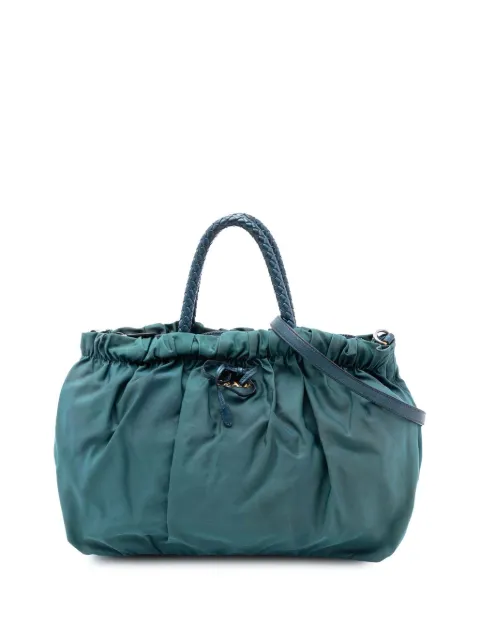Prada Pre-Owned 2013-2025 Tessuto Bow satchel Blue 1ZCADFZ4G6QRRF14