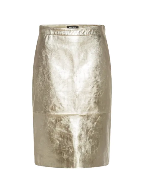 ROTATE BIRGER CHRISTENSEN leather midi skirt Gold 1155611143GOLD