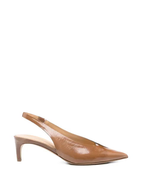 Del Carlo pointed slingback pumps Brown 12103