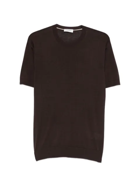 Paolo Pecora short-sleeve sweater Brown A010F2002345