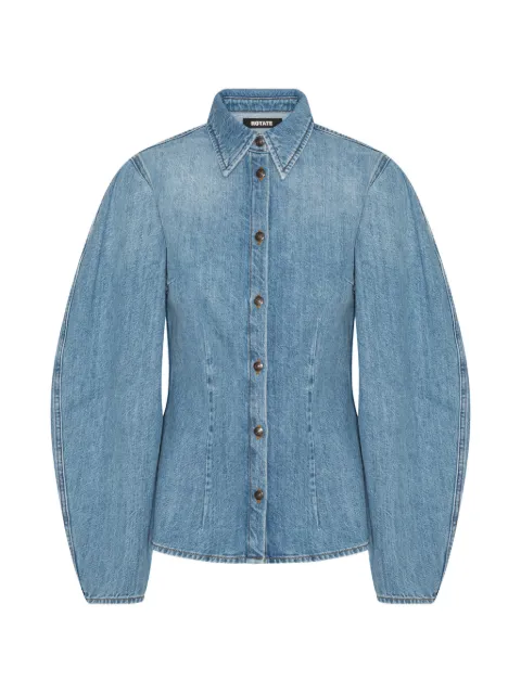 ROTATE BIRGER CHRISTENSEN denim fitted shirt light blue denim Blue 115621