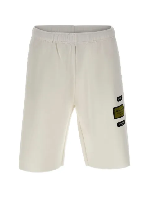 MM6 Maison Margiela logo-patch track shorts Neutrals SH0MU0027S25606