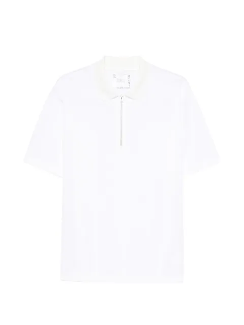 sacai zip-detail polo shirt White 2604000M