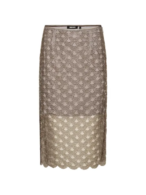 ROTATE BIRGER CHRISTENSEN sequin-embellished midi skirt Grey 1156352751GREY
