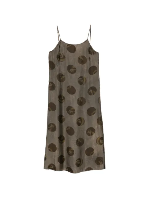 Uma Wang printed slip midi dress Grey S6MUP5017