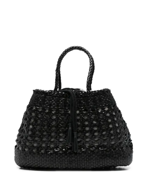 DRAGON DIFFUSION Santa Cano woven braided tote bag Black 8881