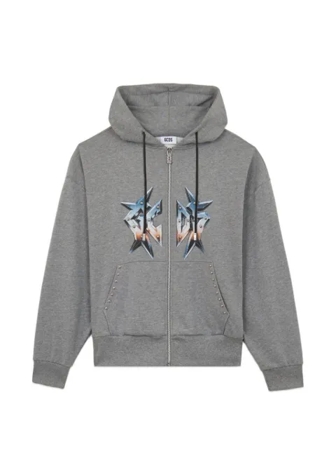 GCDS studded zip-up hoodie Grey C1MWQE127F034