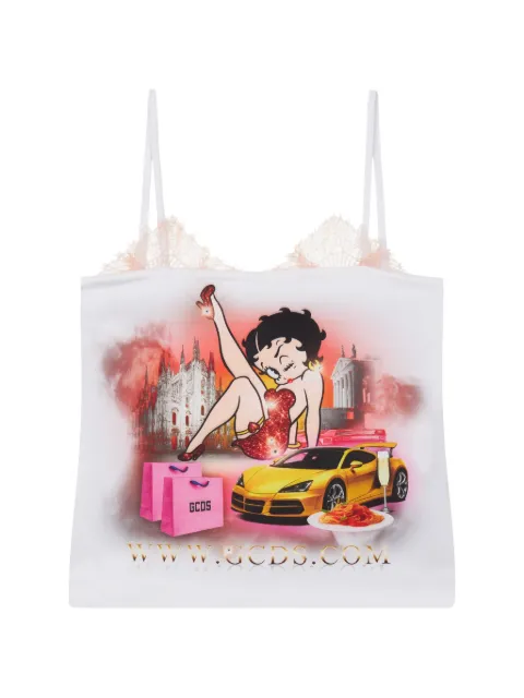 GCDS Betty Boop top White C1WWBG366J036