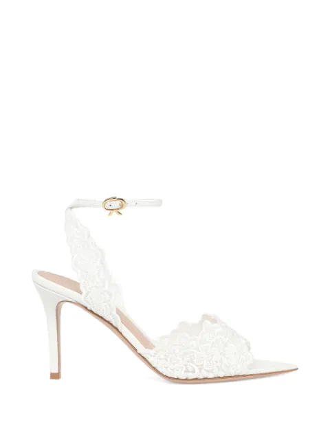 Gianvito Rossi lace Yvonne sandals White G3260785RICMHP
